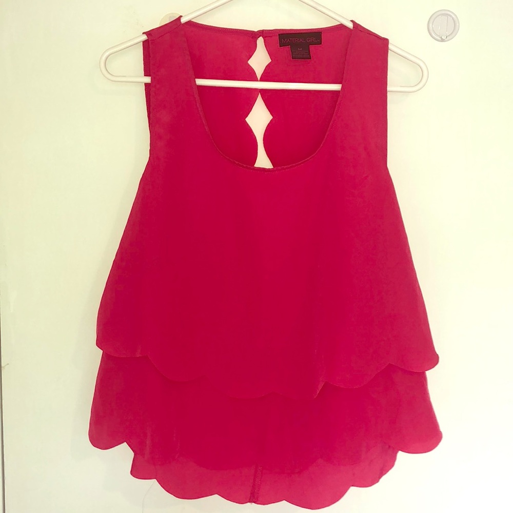 Material Girl Hot Pink Blouse
